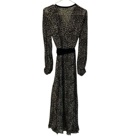 The Kooples Leopard Print Midi Dress(Size 1,Small) - Picture 6 of 11